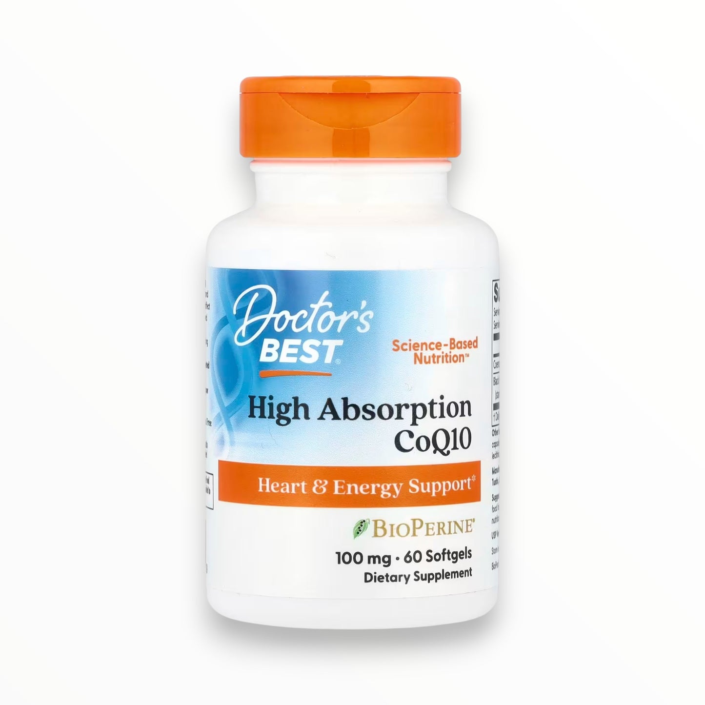 Doctor’s Best High Absorption CoQ10 100 mg with BioPerine – Heart, Energy & Antioxidant Support | 60 Softgels