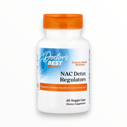 Doctor’s Best NAC Detox Regulators – N-Acetyl Cysteine Antioxidant, Cellular & Liver Support | 60 Veggie Caps