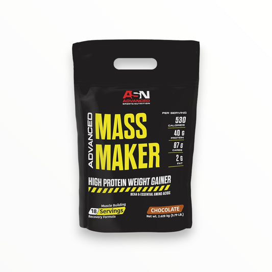 ASN Advanced Mass Maker 2.628kg – High Protein Weight Gainer | 530 Calories, 40g Protein & 87g Carbs | 18 Servings