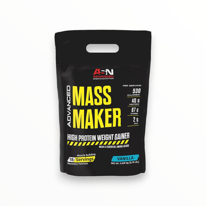 ASN Advanced Mass Maker 2.628kg – High Protein Weight Gainer | 530 Calories, 40g Protein & 87g Carbs | 18 Servings