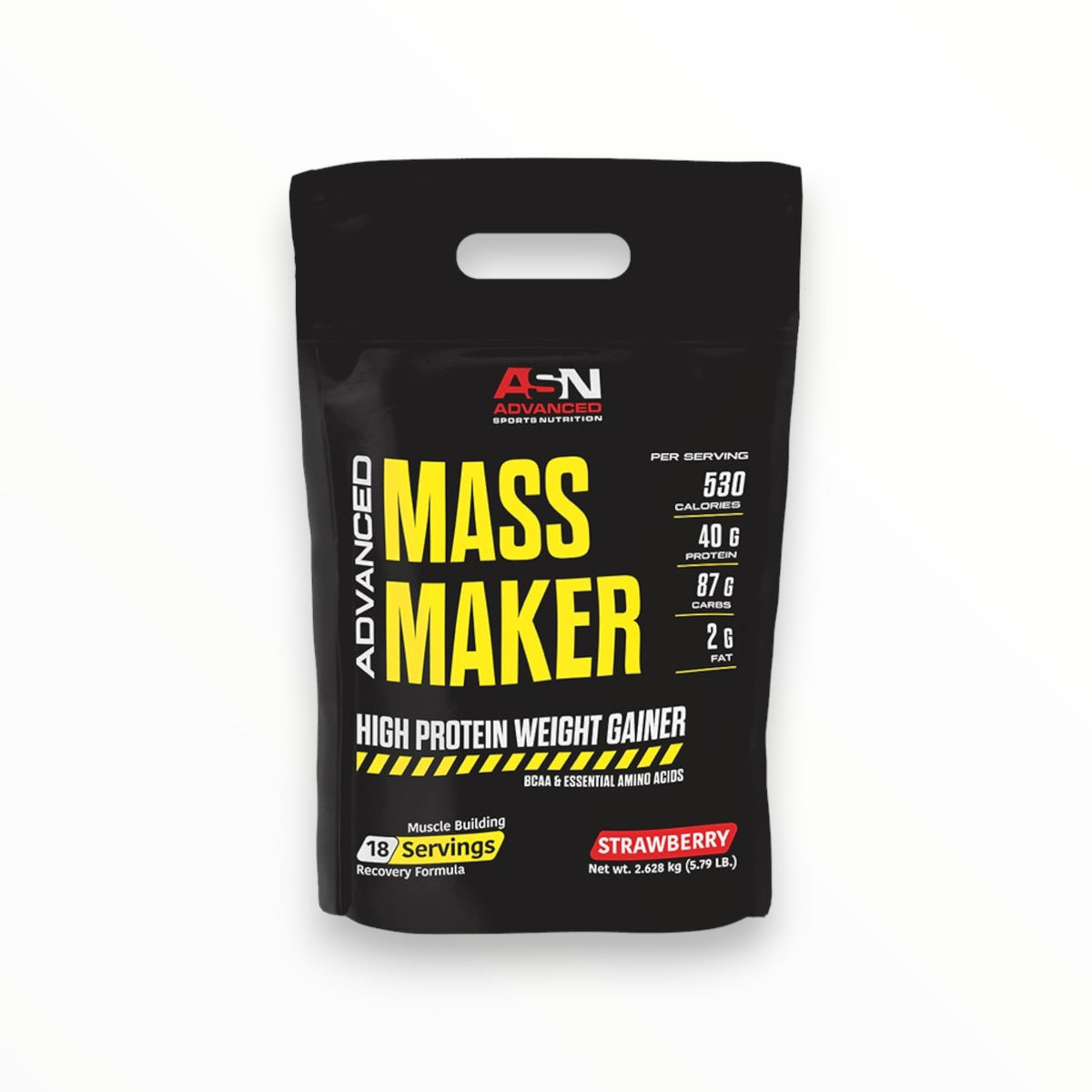 ASN Advanced Mass Maker 2.628kg – High Protein Weight Gainer | 530 Calories, 40g Protein & 87g Carbs | 18 Servings