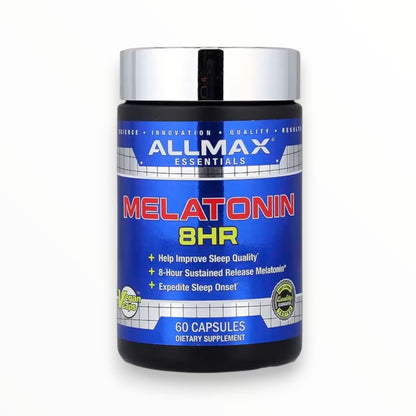 ALLMAX Melatonin 8HR – 8-Hour Sustained Release Sleep Support | 60 Vegan Capsules