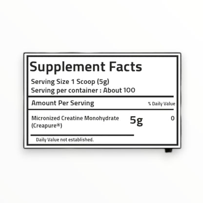 Pureganic Creaganic Creapure® Creatine Monohydrate 500g – 100 Servings
