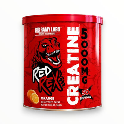 Big Ramy Labs Red Rex Creatine 5000 mg – Strength & Performance Support | Mango | 50 Servings